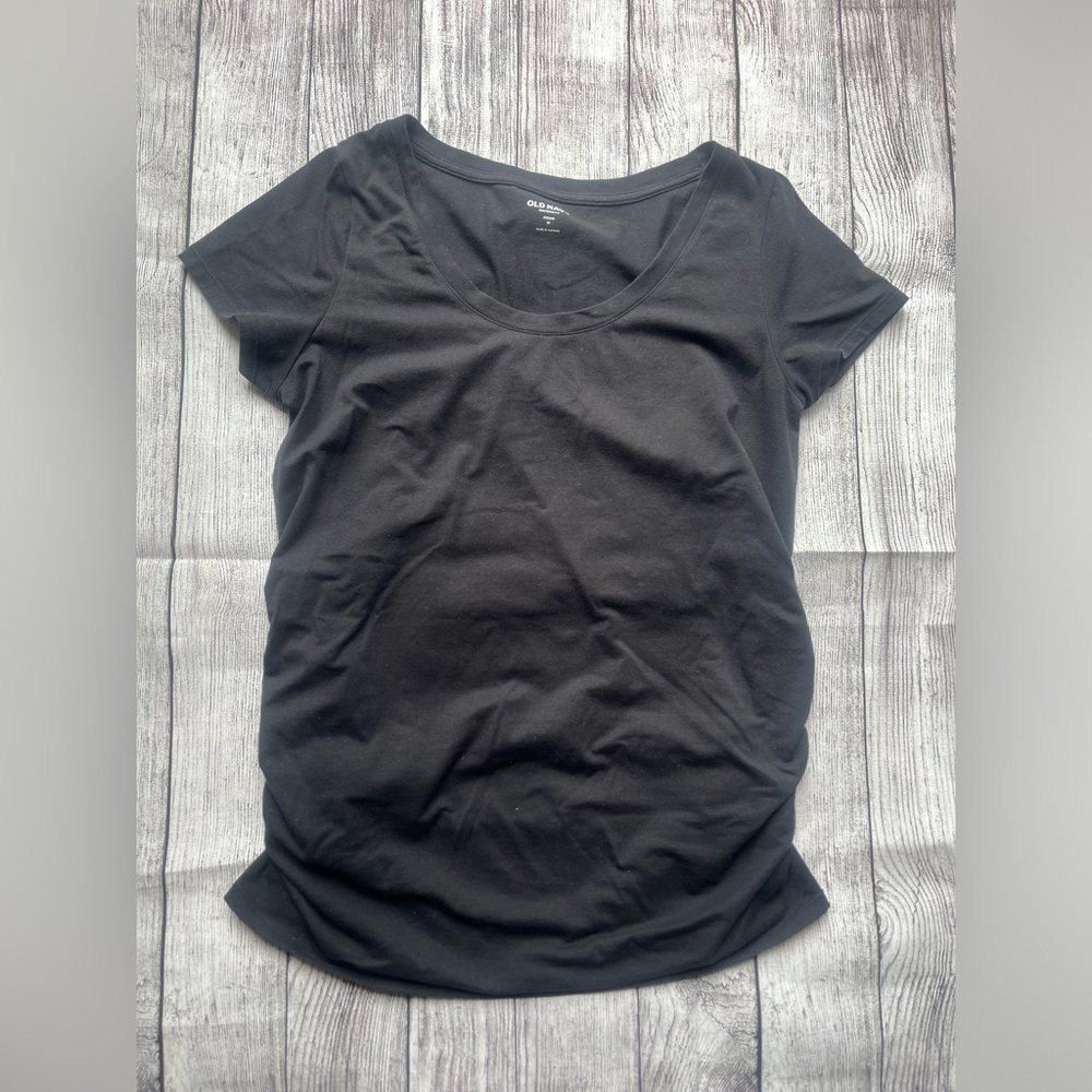 Short sleeve maternity t-shirt - black